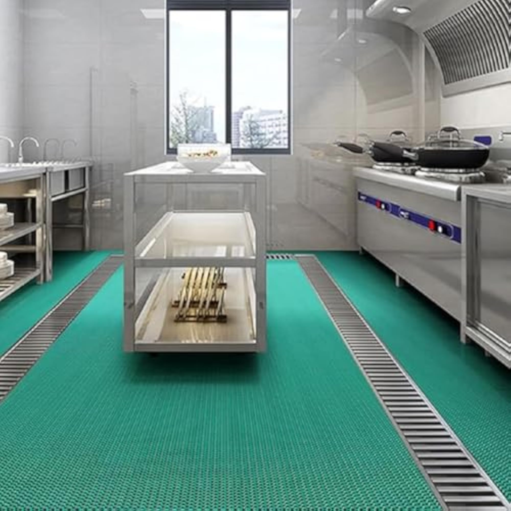 Waterproof Multipurpose PVC Rubber Mat for Bathroom, Kitchen